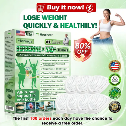 🇺🇸 𝐎𝐟𝐟𝐢𝐜𝐢𝐚𝐥 𝐔𝐒 𝐒𝐭𝐨𝐫𝐞 | 🧑‍⚕️🩺 𝐇𝐞𝐚𝐥𝐫𝐢𝐳𝐞® Moringa · Berberine × NAD+ 𝟏𝟎-𝐢𝐧-𝟏 𝐀𝐝𝐯𝐚𝐧𝐜𝐞𝐝 𝐍𝐚𝐧𝐨 𝐌𝐢𝐜𝐫𝐨𝐧𝐞𝐞𝐝𝐥𝐞 𝐏𝐚𝐭𝐜𝐡 — 𝐎𝐧𝐜𝐞 𝐃𝐚𝐢𝐥𝐲, 𝐕𝐢𝐬𝐢𝐛𝐥𝐞 𝐑𝐞𝐬𝐮𝐥𝐭𝐬 𝐢𝐧 𝟕 𝐃𝐚𝐲𝐬🌿