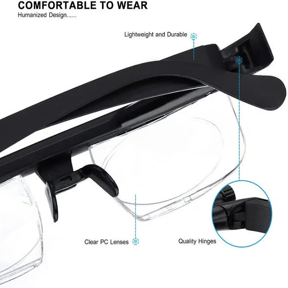 Adjustable Focus Glasses for Near and Far Sight