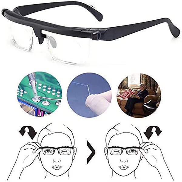 Adjustable Focus Glasses for Near and Far Sight